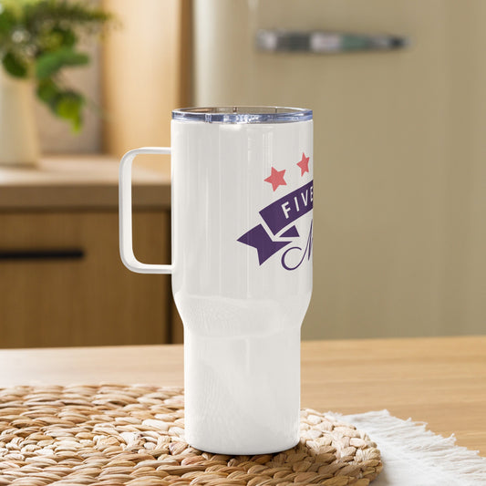 5 Star Mom Travel mug with a handle