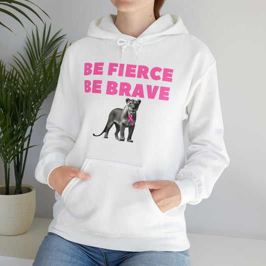 Be Fierce, Be Brave Unisex Heavy Blend™ Hooded Sweatshirt White / S