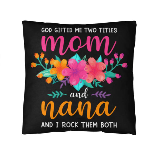 Two Title For Grandma Pillow with Insert 14" x 14"