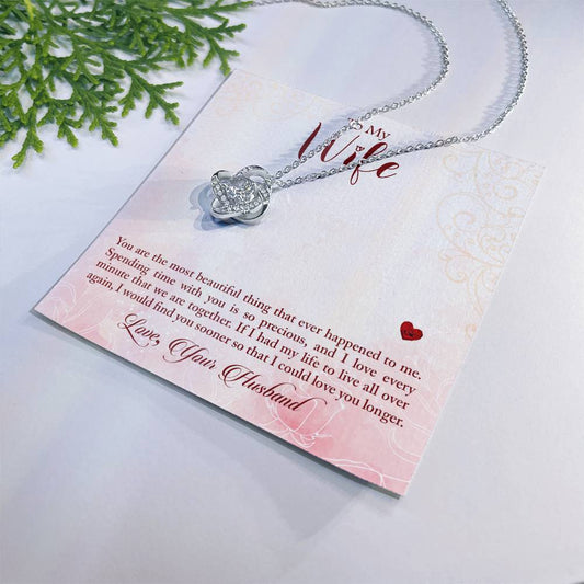 To My Wife Necklace 14K White Gold Finish / Standard Box