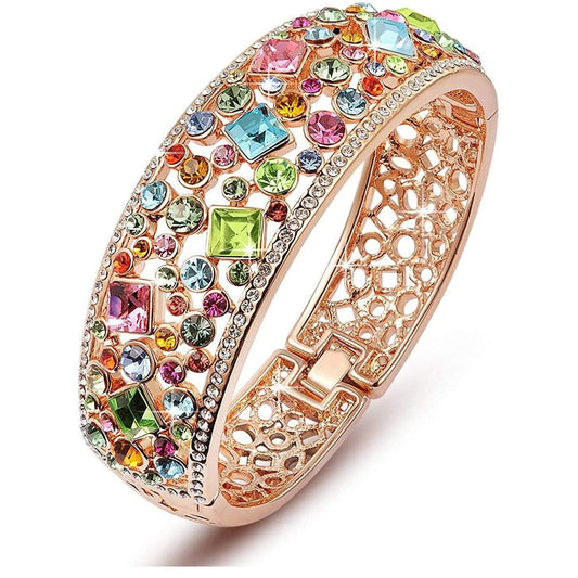 Bregenz Rainbow of Life Bangle in 18K Rose Gold Filled