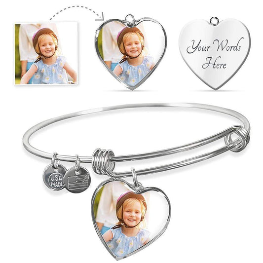 Custom Silver Luxury Bracelet - Heart