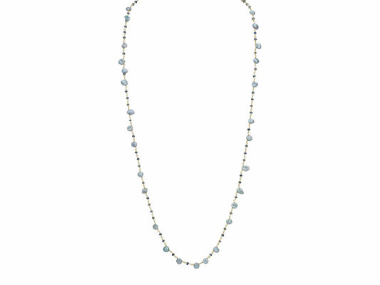 Keshi Pearls & Quartz Necklace, 42"