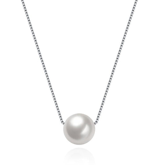 Single Pearl 0.925 Sterling Silver Necklace