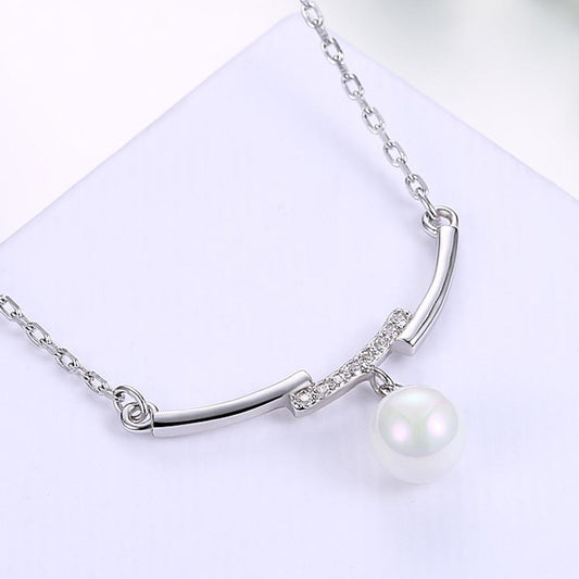 Sterling Silver Necklace with Pearl