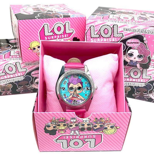 Original Lol Surprise Watch Girl Anime Cartoon Doll Pattern Toy Accessories Leather Kid Birthday Christmas Halloween Gift Random 1pcs with box